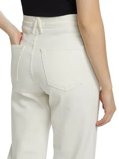 SLVRLAKE Women's Grace Crop High-Rise Jeans - White | Thumbnail 6 SLVRLAKE Women's Grace Crop High-Rise Jeans - White | Thumbnail 6