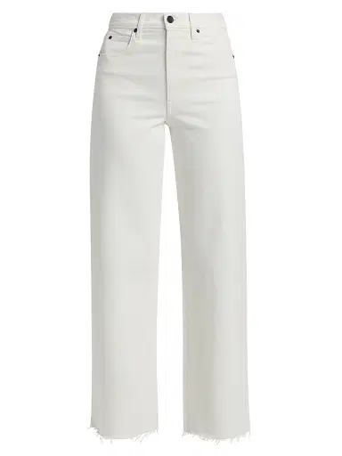 SLVRLAKE Women's Grace Crop High-Rise Jeans - White | Thumbnail 1 SLVRLAKE Women's Grace Crop High-Rise Jeans - White | Thumbnail 1