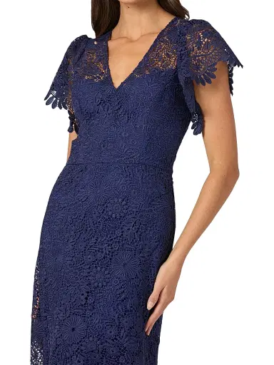 Shoshanna Women's Manuela Lace V-Neck Maxi Dress - Navy | Thumbnail 5 Shoshanna Women's Manuela Lace V-Neck Maxi Dress - Navy | Thumbnail 5