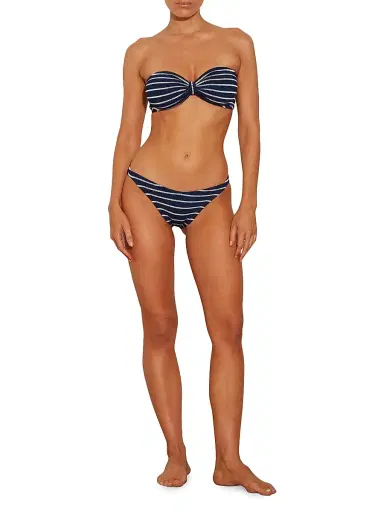 Hunza G Women's Jean Striped 2-Piece Bikini - Navy White | Thumbnail 2 Hunza G Women's Jean Striped 2-Piece Bikini - Navy White | Thumbnail 2