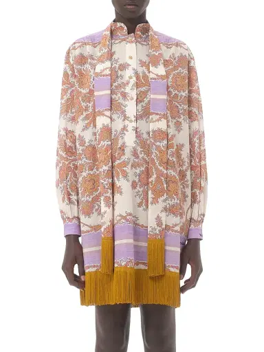 Valentino Garavani Women's Short Dress in Voyage Imaginaire Muslin | Thumbnail 2 Valentino Garavani Women's Short Dress in Voyage Imaginaire Muslin | Thumbnail 2
