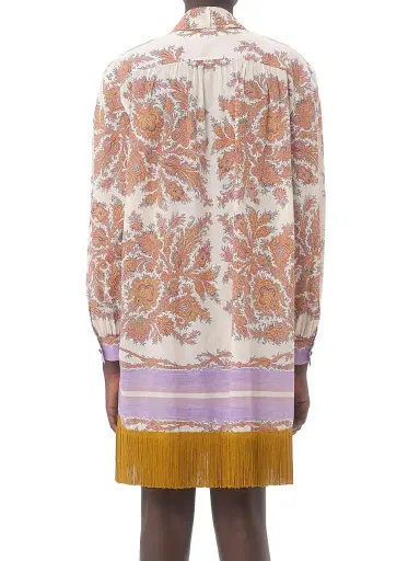 Valentino Garavani Women's Short Dress in Voyage Imaginaire Muslin | Thumbnail 4 Valentino Garavani Women's Short Dress in Voyage Imaginaire Muslin | Thumbnail 4