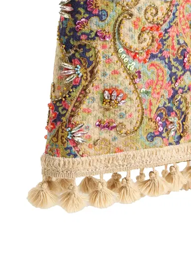 Valentino Garavani Women's Embroidered Skirt on Piquet | Thumbnail 6 Valentino Garavani Women's Embroidered Skirt on Piquet | Thumbnail 6