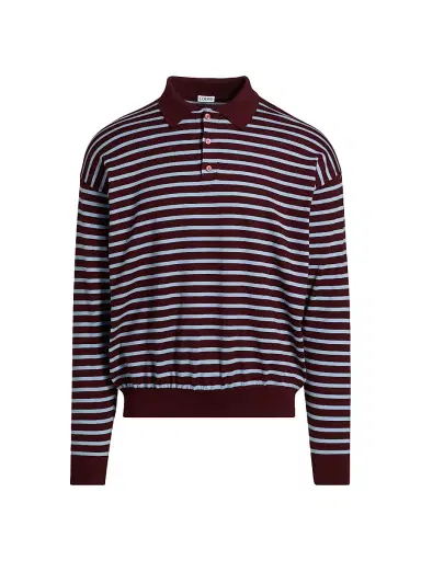 Loewe Men's x Paula's Ibiza Long-Sleeve Polo Sweater | Thumbnail 1 Loewe Men's x Paula's Ibiza Long-Sleeve Polo Sweater | Thumbnail 1