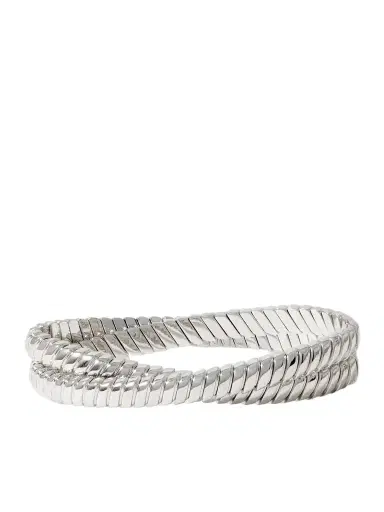 Roxanne Assoulin Double Cobra Silver-tone Bracelet | Thumbnail 1 Roxanne Assoulin Double Cobra Silver-tone Bracelet | Thumbnail 1