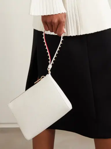 Christian Louboutin Cabata Studded Textured-leather Clutch | Thumbnail 2 Christian Louboutin Cabata Studded Textured-leather Clutch | Thumbnail 2