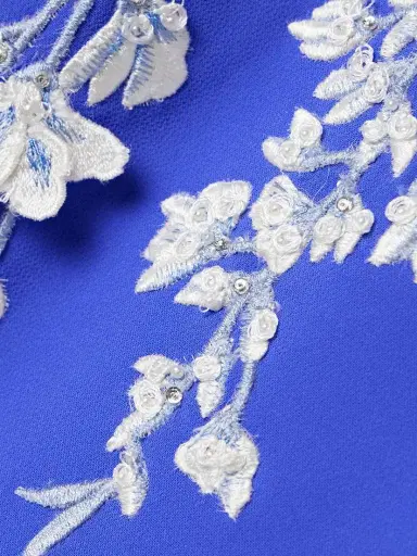 Carolina Herrera Appliquéd Embellished Crepe Gown | Thumbnail 4 Carolina Herrera Appliquéd Embellished Crepe Gown | Thumbnail 4
