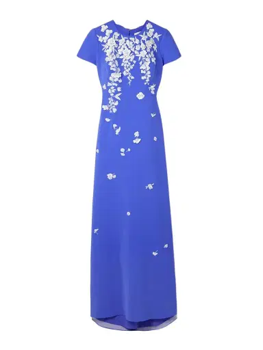 Carolina Herrera Appliquéd Embellished Crepe Gown | Thumbnail 1 Carolina Herrera Appliquéd Embellished Crepe Gown | Thumbnail 1