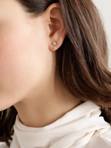 STONE AND STRAND Richie 10-karat Gold Diamond Earrings | Thumbnail 2 STONE AND STRAND Richie 10-karat Gold Diamond Earrings | Thumbnail 2