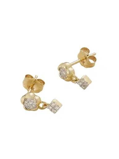 STONE AND STRAND Richie 10-karat Gold Diamond Earrings | Thumbnail 1 STONE AND STRAND Richie 10-karat Gold Diamond Earrings | Thumbnail 1