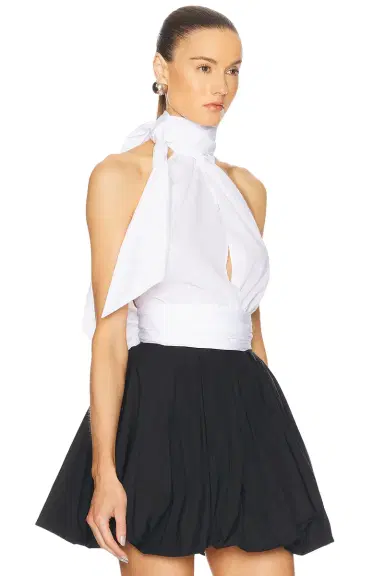 Alexandre Vauthier Poplin Sleevess Blouse | Thumbnail 3 Alexandre Vauthier Poplin Sleevess Blouse | Thumbnail 3