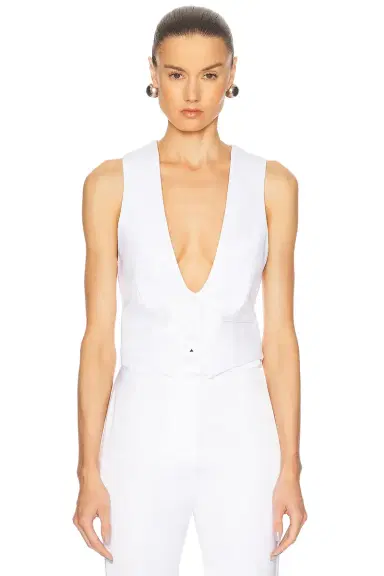 Alexandre Vauthier Satin Tailoring Vest | Thumbnail 1 Alexandre Vauthier Satin Tailoring Vest | Thumbnail 1