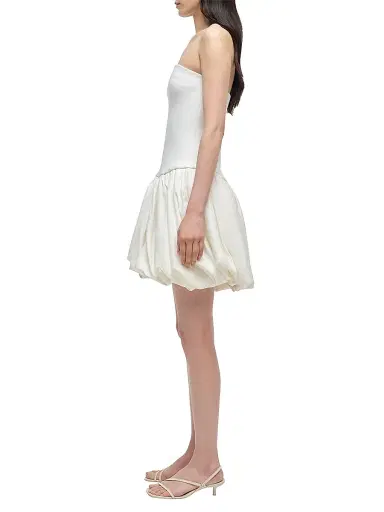 SIMKHAI Women's Pollie Bubble Minidress - White | Thumbnail 4 SIMKHAI Women's Pollie Bubble Minidress - White | Thumbnail 4