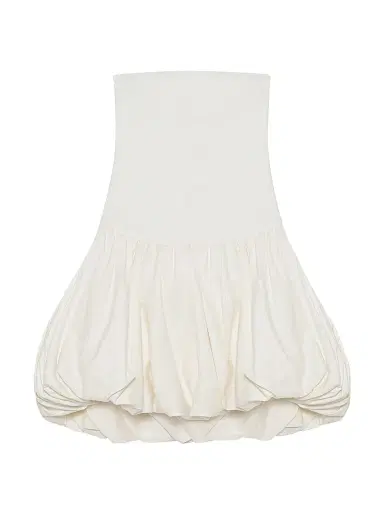 SIMKHAI Women's Pollie Bubble Minidress - White | Thumbnail 1 SIMKHAI Women's Pollie Bubble Minidress - White | Thumbnail 1