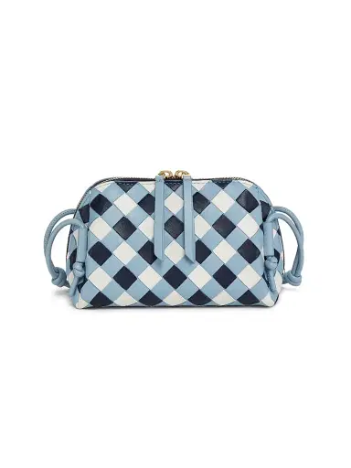 Bottega Veneta Women's Checkered Leather Concert Pouch | Thumbnail 1 Bottega Veneta Women's Checkered Leather Concert Pouch | Thumbnail 1