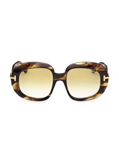 Tom Ford Women's ICON 53MM Round Sunglasses - Brown Olive | Thumbnail 2 Tom Ford Women's ICON 53MM Round Sunglasses - Brown Olive | Thumbnail 2