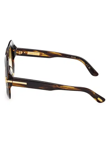 Tom Ford Women's ICON 53MM Round Sunglasses - Brown Olive | Thumbnail 3 Tom Ford Women's ICON 53MM Round Sunglasses - Brown Olive | Thumbnail 3