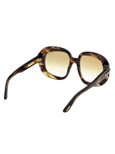 Tom Ford Women's ICON 53MM Round Sunglasses - Brown Olive | Thumbnail 6 Tom Ford Women's ICON 53MM Round Sunglasses - Brown Olive | Thumbnail 6