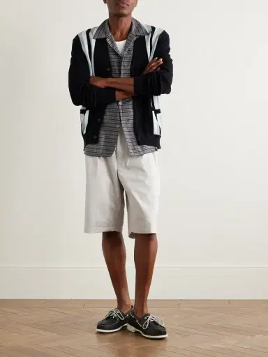 Beams Plus Wide-Leg Pleated Cotton-Twill Shorts - Men | Thumbnail 2 Beams Plus Wide-Leg Pleated Cotton-Twill Shorts - Men | Thumbnail 2