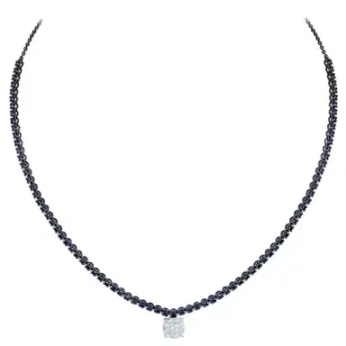 Wish Fine Jewelry 2.13ct Black Diamonds 18K Gold Tennis Necklace | Thumbnail 1 Wish Fine Jewelry 2.13ct Black Diamonds 18K Gold Tennis Necklace | Thumbnail 1