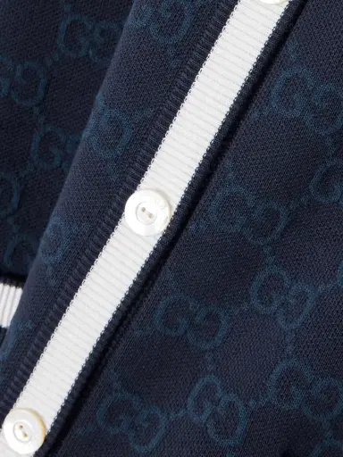 Gucci Striped Jacquard-knit Cotton Cardigan | Thumbnail 5 Gucci Striped Jacquard-knit Cotton Cardigan | Thumbnail 5