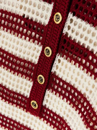 Gucci Striped Crocheted Cotton Midi Dress | Thumbnail 4 Gucci Striped Crocheted Cotton Midi Dress | Thumbnail 4
