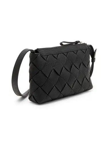 Bottega Veneta Men's Diago Intreccio Messenger Bag - Black Silver | Thumbnail 4 Bottega Veneta Men's Diago Intreccio Messenger Bag - Black Silver | Thumbnail 4