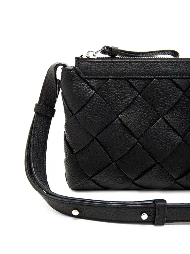 Bottega Veneta Men's Diago Intreccio Messenger Bag - Black Silver | Thumbnail 6 Bottega Veneta Men's Diago Intreccio Messenger Bag - Black Silver | Thumbnail 6