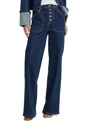 Cinq à Sept Women's Tailors Crease High-Rise Wide-Leg Pants - Oceane | Thumbnail 3 Cinq à Sept Women's Tailors Crease High-Rise Wide-Leg Pants - Oceane | Thumbnail 3