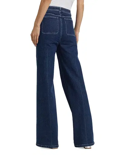 Cinq à Sept Women's Tailors Crease High-Rise Wide-Leg Pants - Oceane | Thumbnail 5 Cinq à Sept Women's Tailors Crease High-Rise Wide-Leg Pants - Oceane | Thumbnail 5