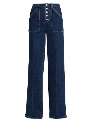 Cinq à Sept Women's Tailors Crease High-Rise Wide-Leg Pants - Oceane | Thumbnail 1 Cinq à Sept Women's Tailors Crease High-Rise Wide-Leg Pants - Oceane | Thumbnail 1