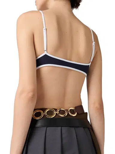 Miu Miu Women's Technical Knit Swimsuit - Blue - Size 0 | Thumbnail 3 Miu Miu Women's Technical Knit Swimsuit - Blue - Size 0 | Thumbnail 3