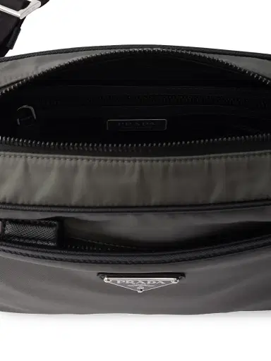 Prada Men's Re-Nylon and Saffiano Shoulder Bag - Green | Thumbnail 4 Prada Men's Re-Nylon and Saffiano Shoulder Bag - Green | Thumbnail 4