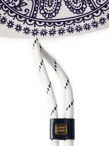 Miu Miu Women's Printed Cotton Hat - Blue | Thumbnail 2 Miu Miu Women's Printed Cotton Hat - Blue | Thumbnail 2