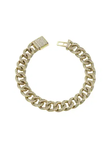 Wish Fine Jewelry 3.65cts Diamond 14K Cuban Chain Bracelet | Thumbnail 1 Wish Fine Jewelry 3.65cts Diamond 14K Cuban Chain Bracelet | Thumbnail 1