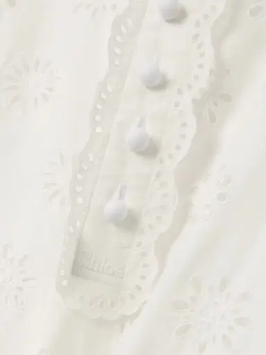 Chloé Scalloped Broderie Anglaise Cotton-blend Mini Dress | Thumbnail 5 Chloé Scalloped Broderie Anglaise Cotton-blend Mini Dress | Thumbnail 5