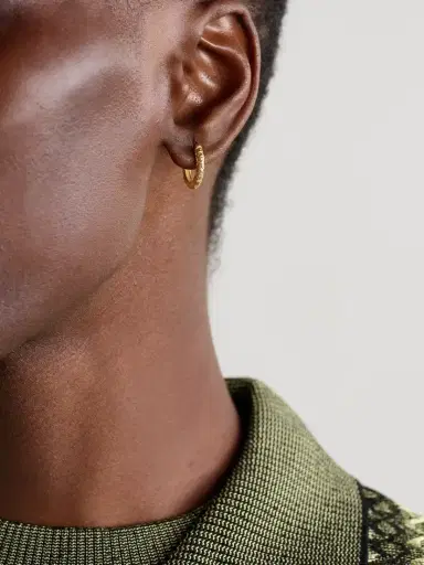 Marlo Laz Southwestern 14-karat Gold Hoop Earrings | Thumbnail 2 Marlo Laz Southwestern 14-karat Gold Hoop Earrings | Thumbnail 2