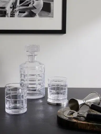 Ralph Lauren Home Hudson Plaid Crystal Decanter Gift Set - Men | Thumbnail 2 Ralph Lauren Home Hudson Plaid Crystal Decanter Gift Set - Men | Thumbnail 2