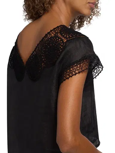 Nili Lotan Women's Caila Embroidered Scoopneck Top - Black | Thumbnail 6 Nili Lotan Women's Caila Embroidered Scoopneck Top - Black | Thumbnail 6