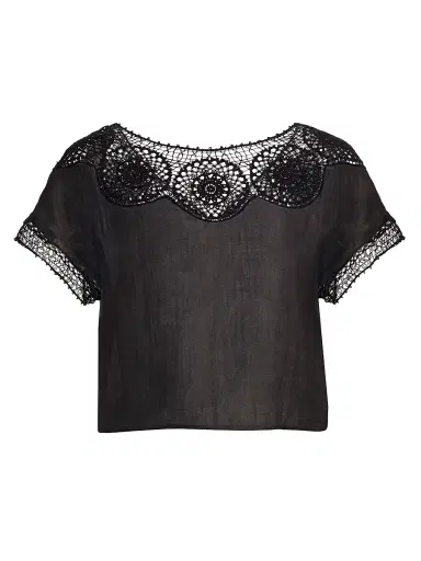 Nili Lotan Women's Caila Embroidered Scoopneck Top - Black | Thumbnail 1 Nili Lotan Women's Caila Embroidered Scoopneck Top - Black | Thumbnail 1