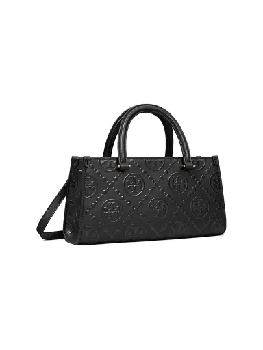 Tory Burch Women's T Monogram Embossed Leather Top Handle Bag - Beige | Thumbnail 12 Tory Burch Women's T Monogram Embossed Leather Top Handle Bag - Beige | Thumbnail 12