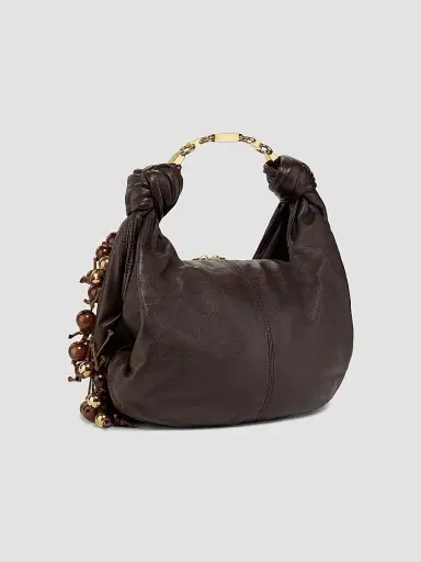 Zimmermann Women's Foam Beaded Leather Top Handle Bag - Coffee | Thumbnail 4 Zimmermann Women's Foam Beaded Leather Top Handle Bag - Coffee | Thumbnail 4