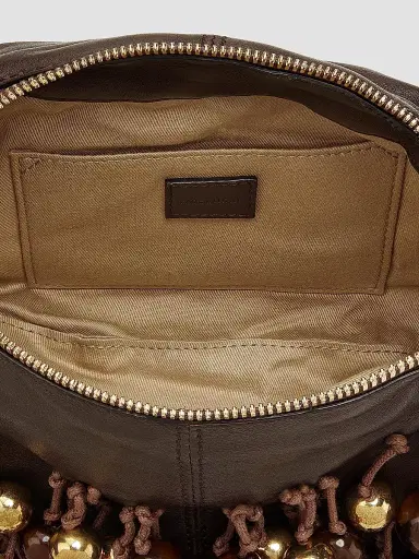 Zimmermann Women's Foam Beaded Leather Top Handle Bag - Coffee | Thumbnail 5 Zimmermann Women's Foam Beaded Leather Top Handle Bag - Coffee | Thumbnail 5