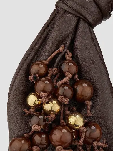 Zimmermann Women's Foam Beaded Leather Top Handle Bag - Coffee | Thumbnail 6 Zimmermann Women's Foam Beaded Leather Top Handle Bag - Coffee | Thumbnail 6