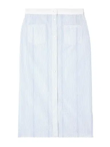 Gucci Lido Striped Cotton-poplin Midi Skirt | Thumbnail 1 Gucci Lido Striped Cotton-poplin Midi Skirt | Thumbnail 1
