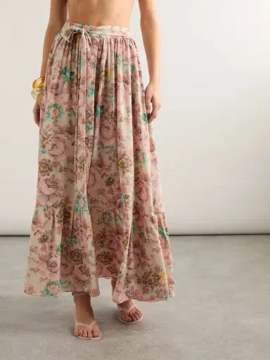 Chloé Belted Floral-print Silk Crepe De Chine Maxi Skirt | Thumbnail 3 Chloé Belted Floral-print Silk Crepe De Chine Maxi Skirt | Thumbnail 3