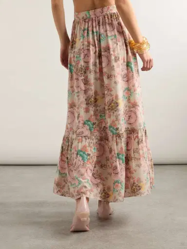 Chloé Belted Floral-print Silk Crepe De Chine Maxi Skirt | Thumbnail 4 Chloé Belted Floral-print Silk Crepe De Chine Maxi Skirt | Thumbnail 4