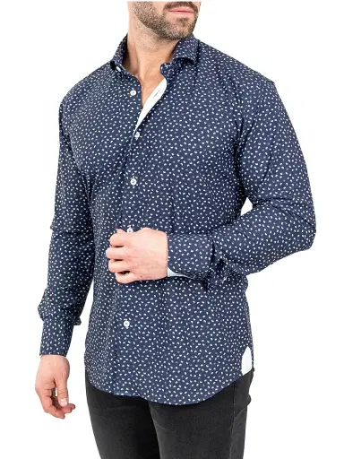 Maceoo Men's Einstein Stretch Micro Paisley Shirt - Blue - Size XXXXL | Thumbnail 3 Maceoo Men's Einstein Stretch Micro Paisley Shirt - Blue - Size XXXXL | Thumbnail 3