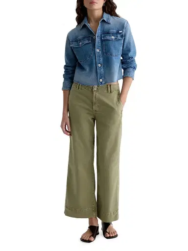 AG Jeans Women's Natasha Mid-Rise Crop Jeans - Sulfur Basil | Thumbnail 2 AG Jeans Women's Natasha Mid-Rise Crop Jeans - Sulfur Basil | Thumbnail 2