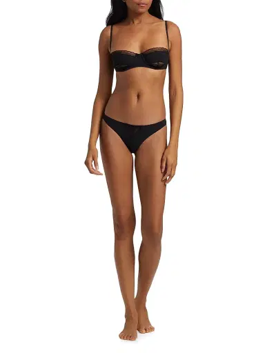 Kiki de Montparnasse Women's Lace Balconette Bikini Top - Black - Size Large | Thumbnail 2 Kiki de Montparnasse Women's Lace Balconette Bikini Top - Black - Size Large | Thumbnail 2